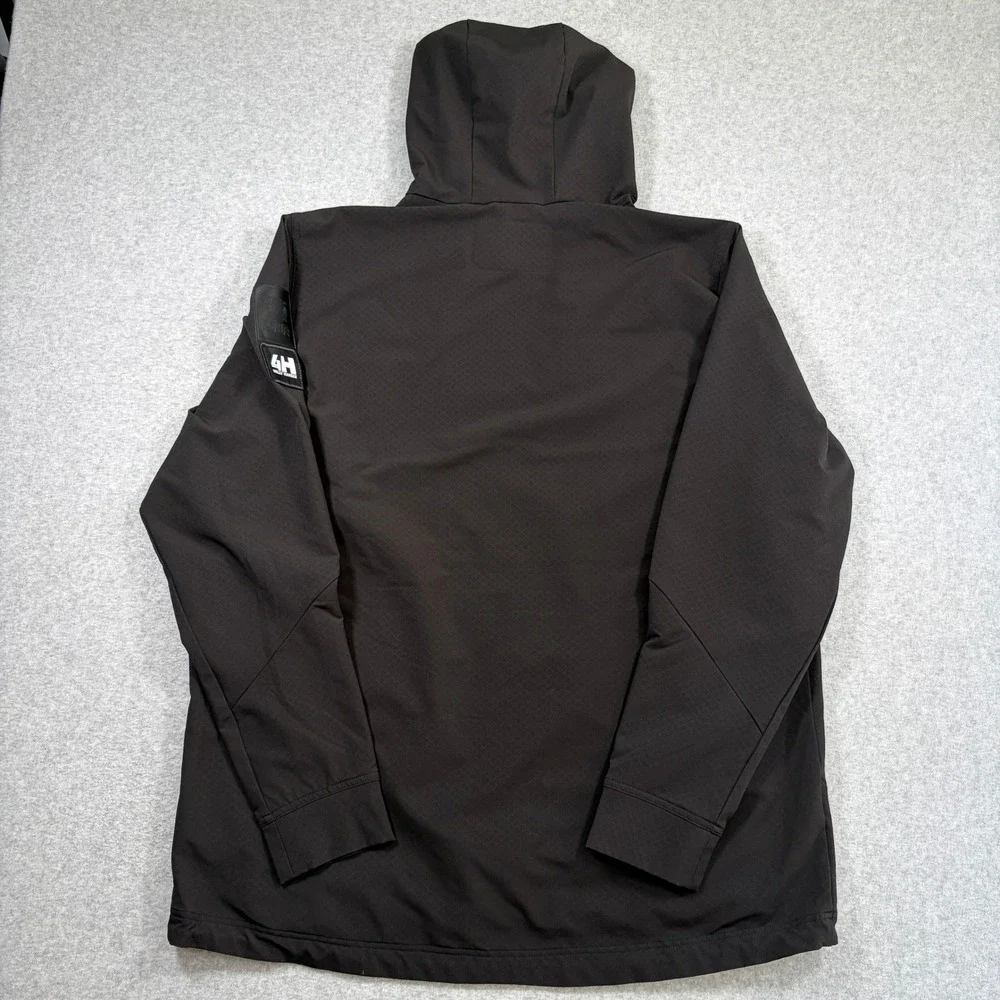 Helly Hansen ULLR D Shield Hoodie Size XL Tech Softshell 1/4 Ski Jacket Black